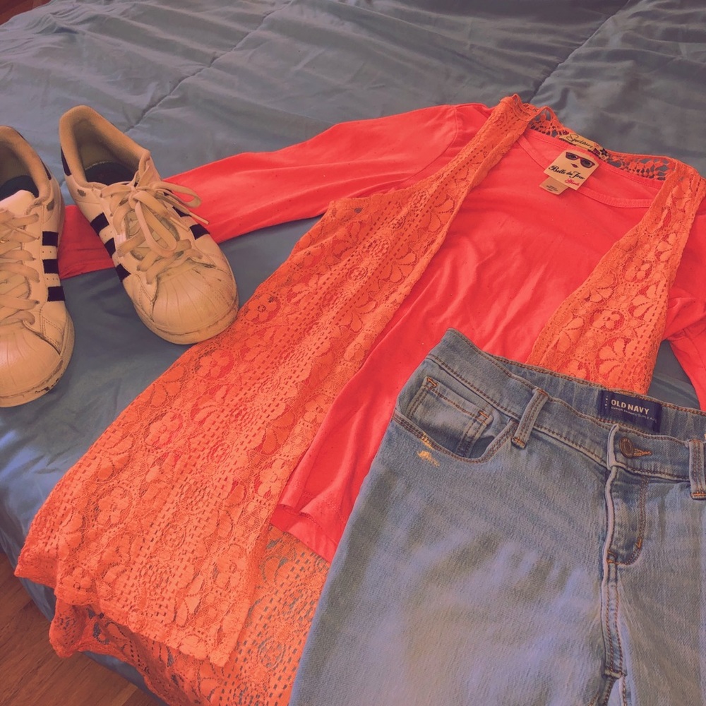 Glitter Shirt + Throw Over